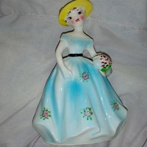 Vintage Lady In Spring Dress Planter Made In Japan